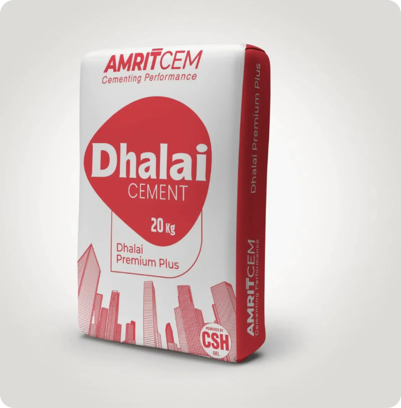 The Dhalai Cement bag in grey and red