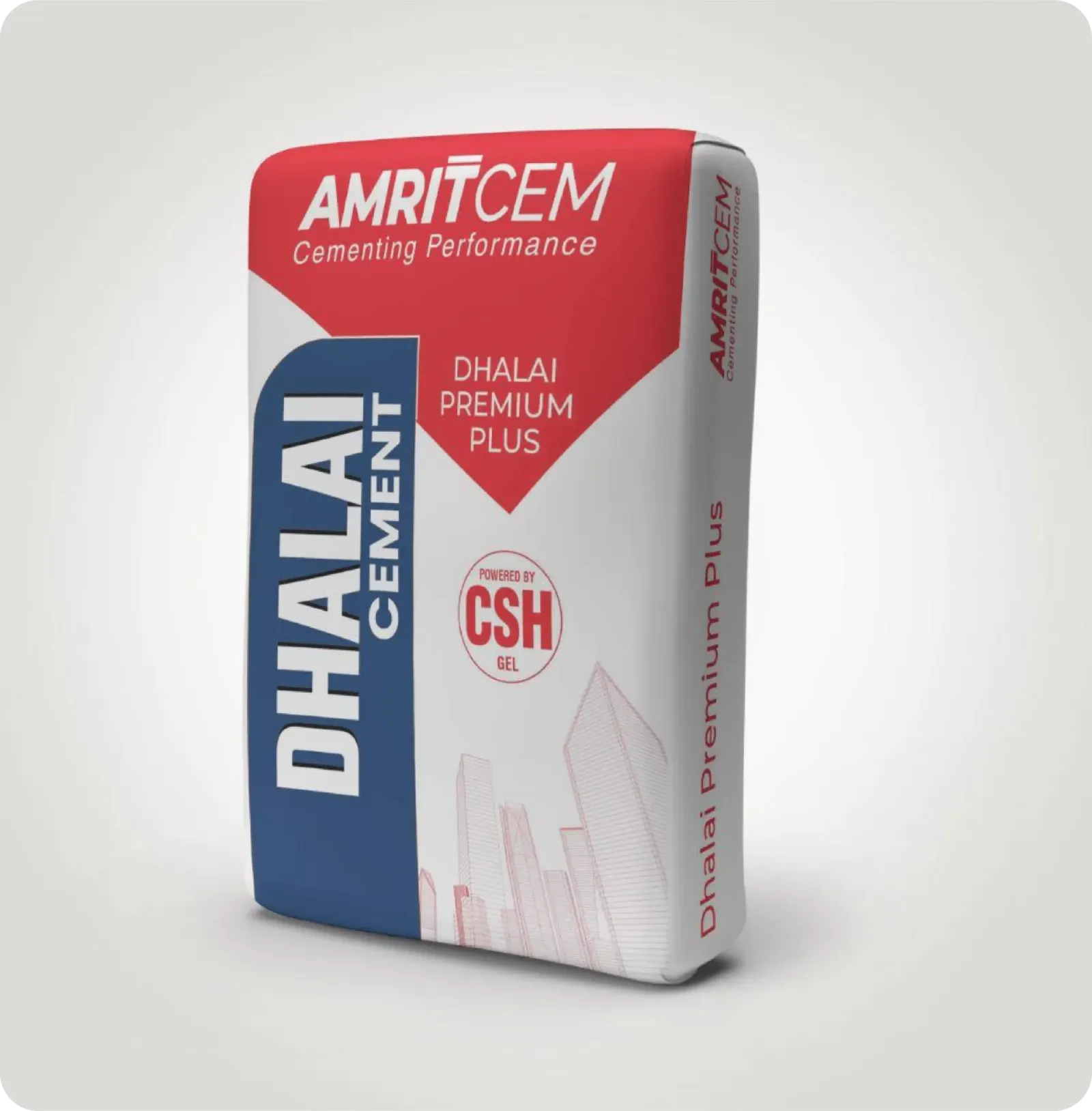 The Dhalai Premium bag, blue with the red skyline graphic