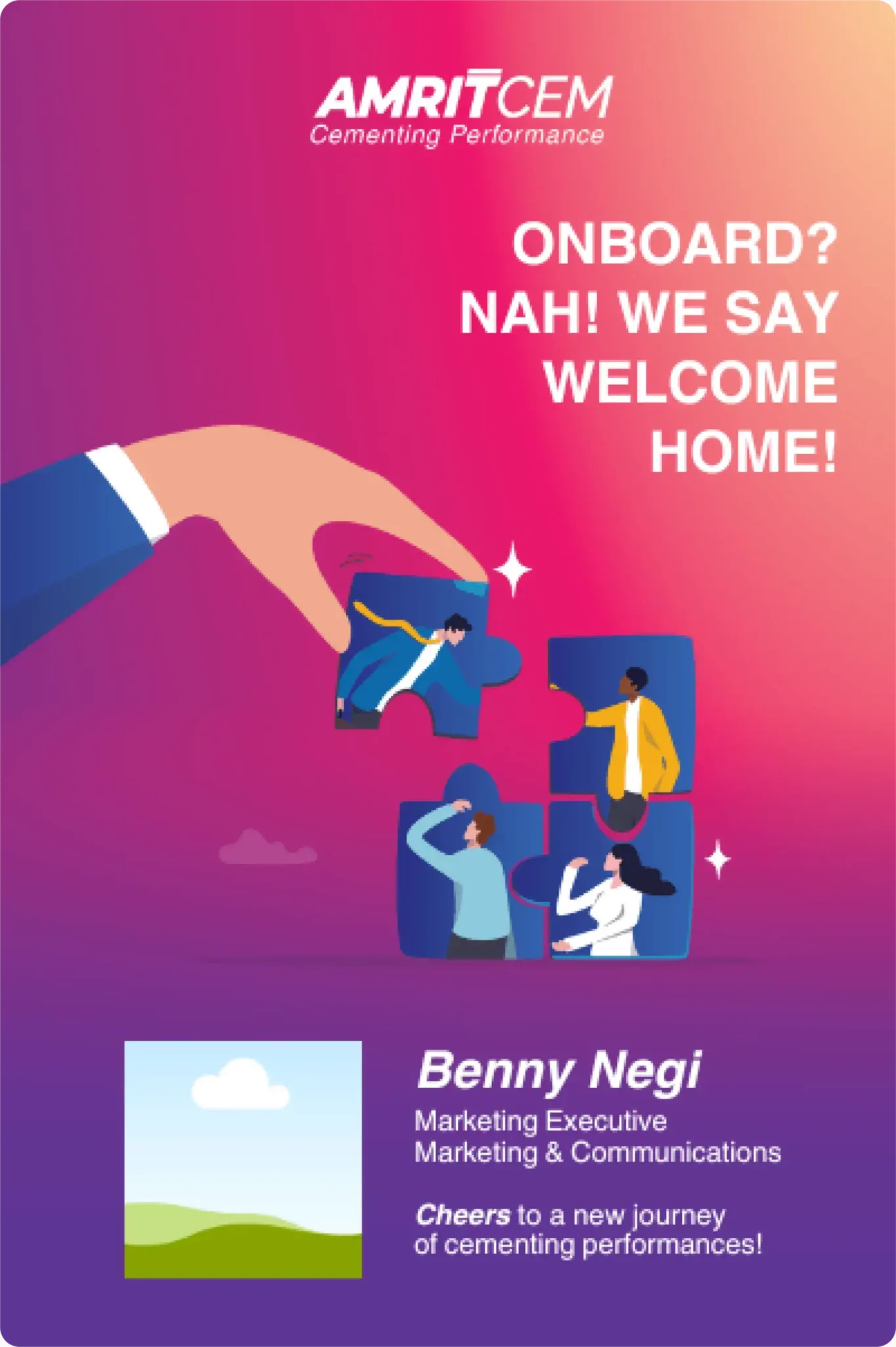 A new-joiner emailer reading Onboard? Nah. We say welcome home.