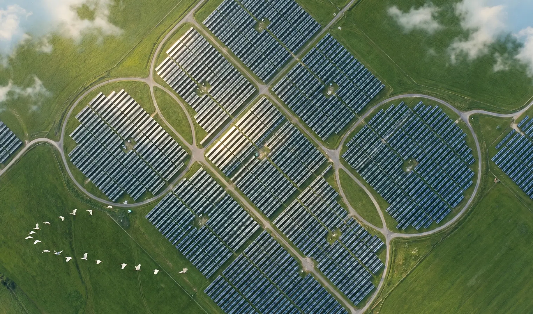 A rooftop solar installation photographed on site