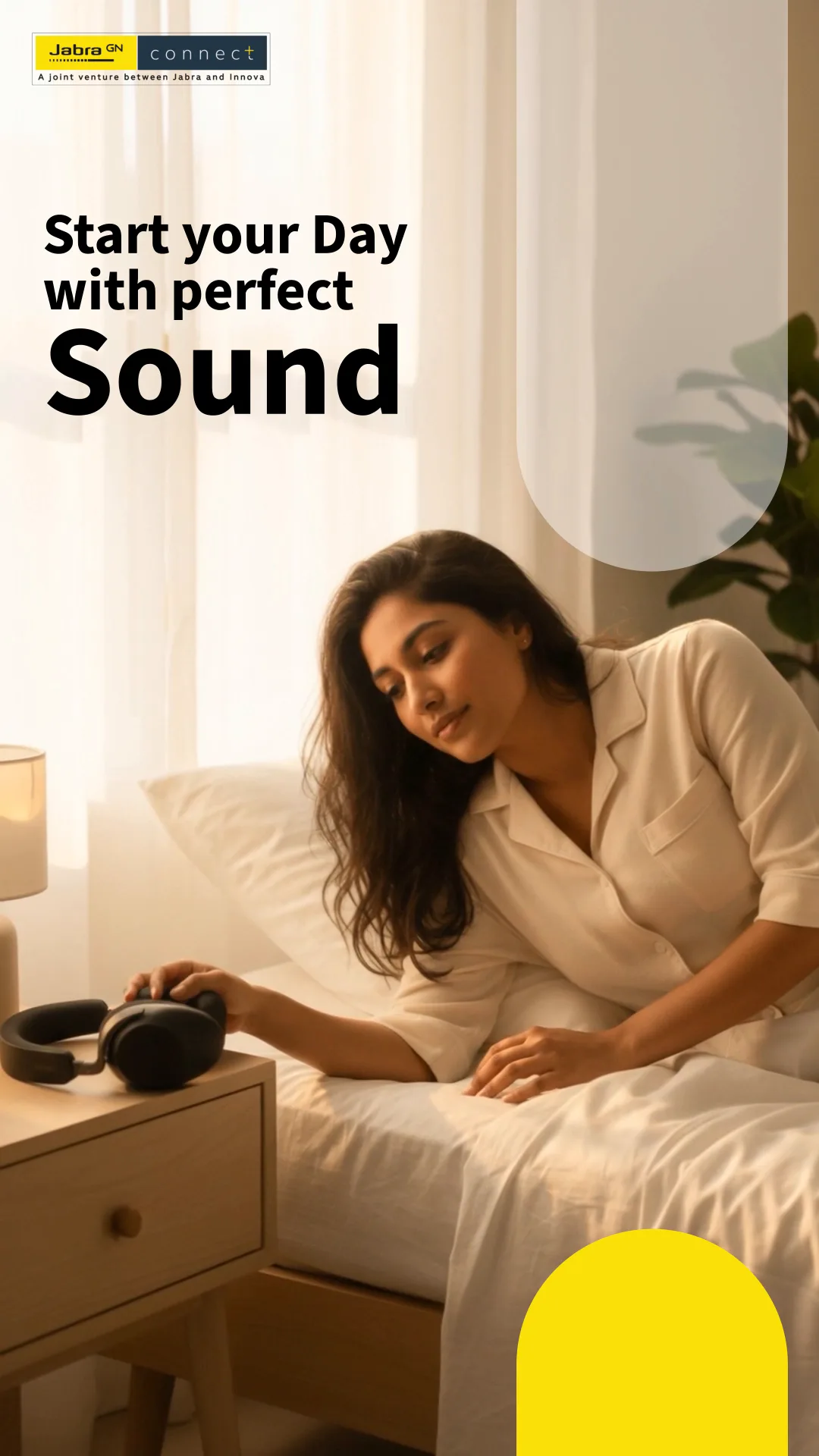 Frame from a Jabra Connect reel — Crystal Clear Calls, Wherever Work Happens