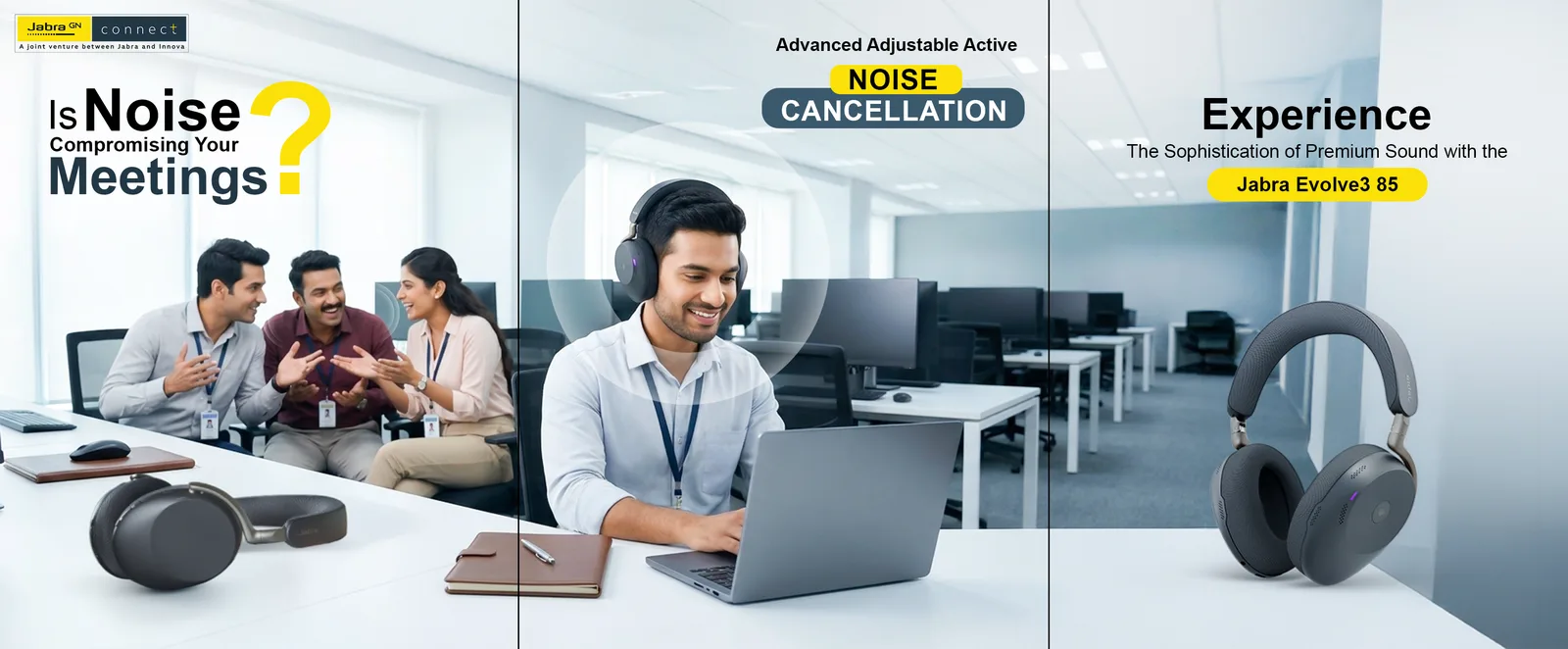 Jabra Connect seamless carousel — Is Noise Compromising Your Meetings?