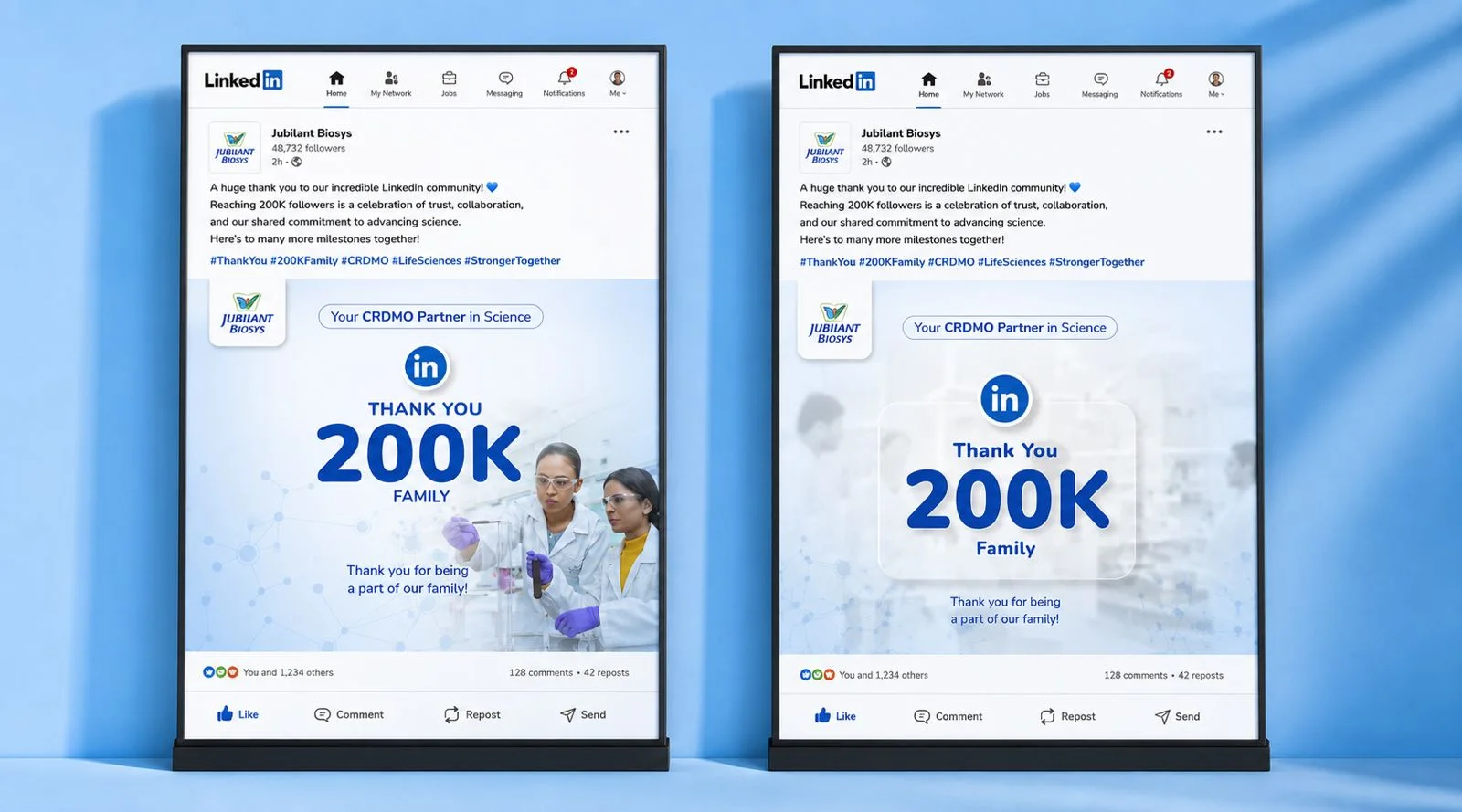 Jubilant Biosys social media work